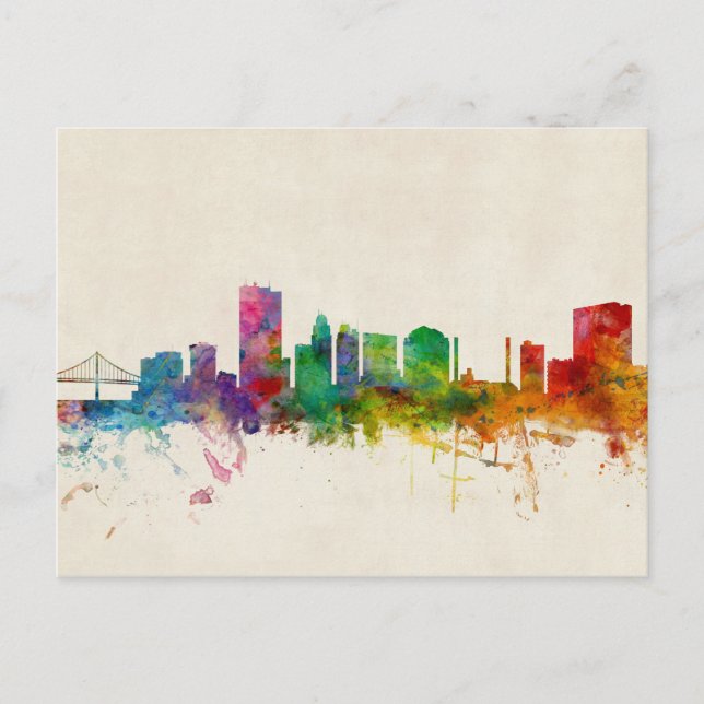 Toledo Ohio Skyline Postcard (Front)