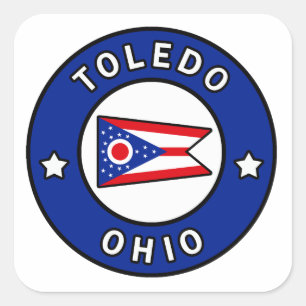 Toledo Ohio Square Sticker