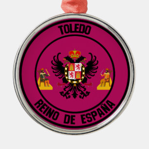 Toledo Round Emblem Metal Ornament
