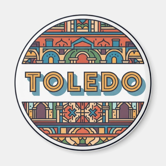 Toledo Spain Alcazar Travel Magnet (Front)