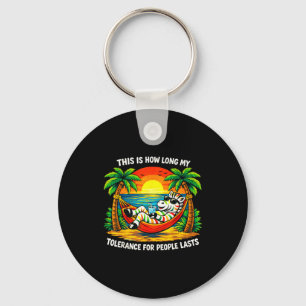 Tolerance for people lasts this long funny zebraTo Keychain
