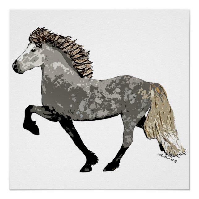 Tolérance islandaise Horse Art Déco Astrid (Devant)
