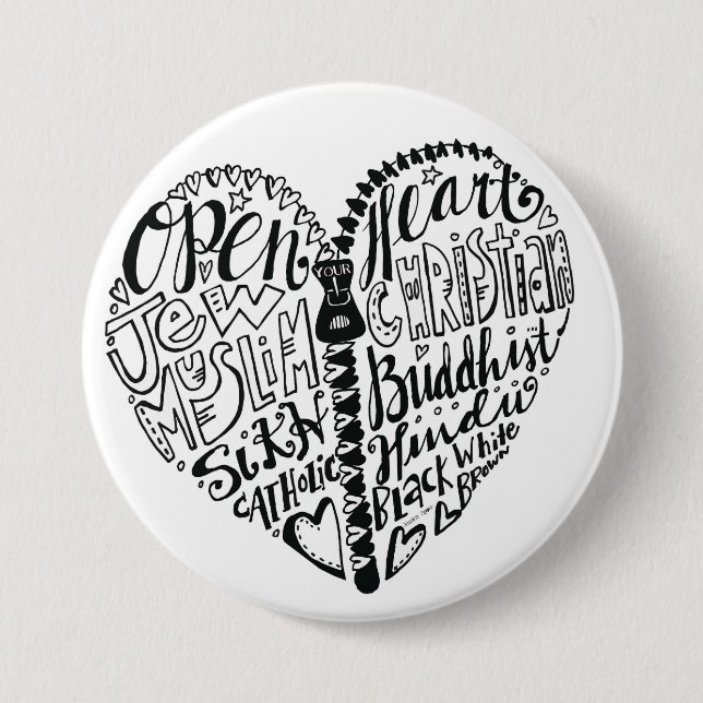 Tolerance of all People 3 Inch Round Button (Front)