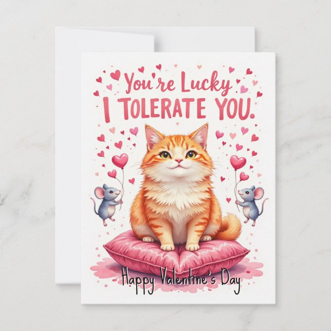 💘🐈Tolerate This Love Holiday Card (Front)