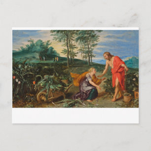 Toli Me Tangere Jesus and Mary Magdalene" Postcard
