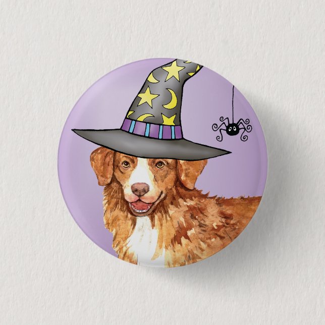 Toller Witch 1 Inch Round Button (Front)