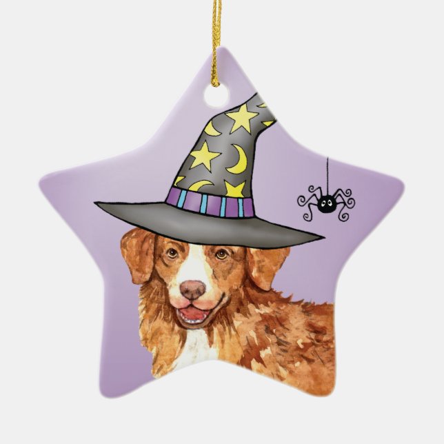 Toller Witch Ceramic Ornament (Front)