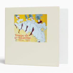 Tolouse Lautrec Dancing Girls Yellow Binder