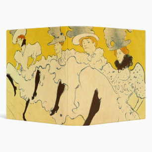Tolouse Lautrec Dancing Girls Yellow Binder