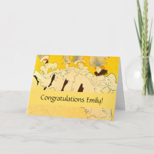 Tolouse Lautrec Dancing Girls Yellow Card