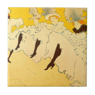 Tolouse Lautrec Dancing Girls Yellow Tile