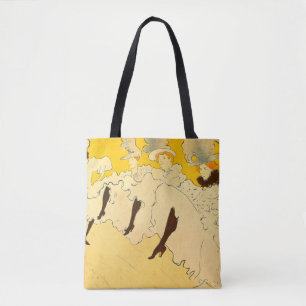 Tolouse Lautrec Dancing Girls Yellow Tote Bag