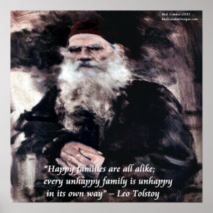 Tolstoy & Anna Karenina Opening Line Poster