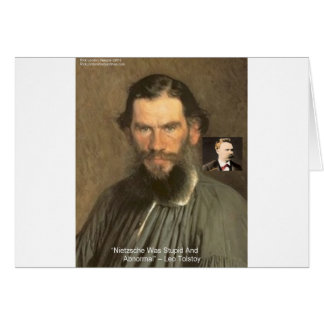 Tolstoy "Nietzsche = Stupid" Quote Gifts Tees Etc