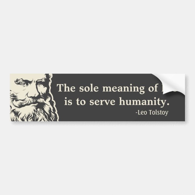 Tolstoy Quote Bumper Sticker (Front)