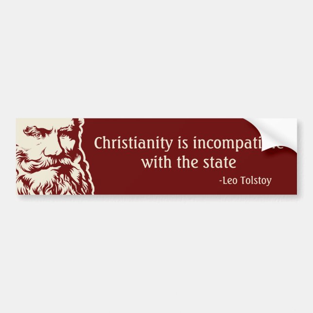 Tolstoy Quote Bumper Sticker (Front)