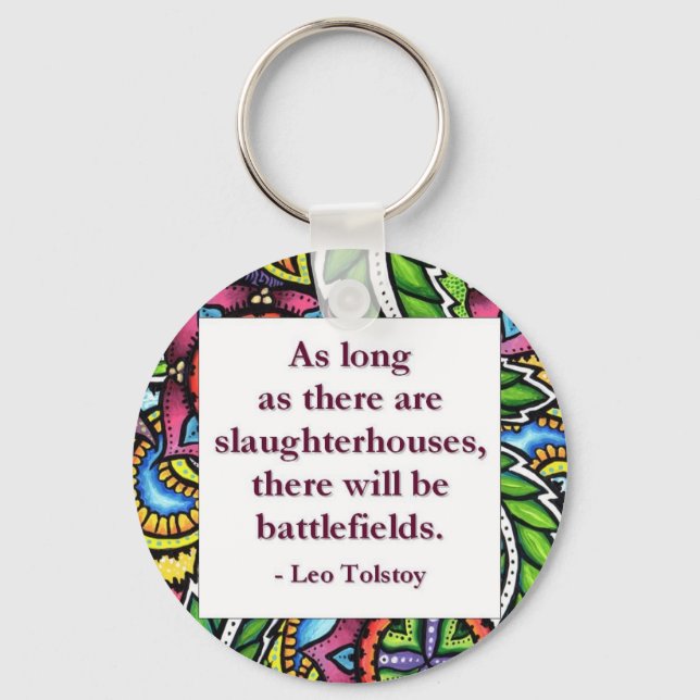Tolstoy Quote Keychain (Front)