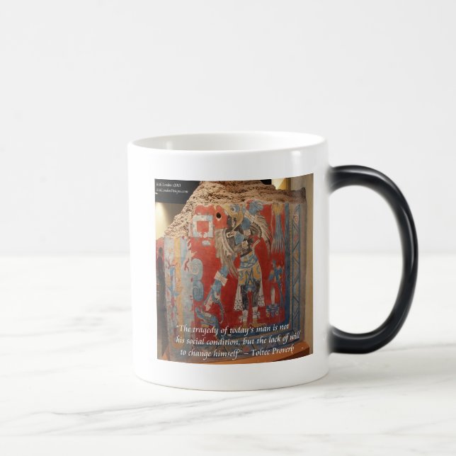 Toltec Empire Graphic & Famous Proverb Magic Mug (Right)
