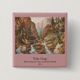 Toltec Gorge 2 Inch Square Button
