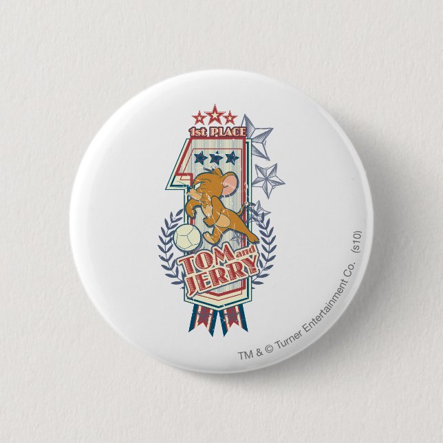 Tom and Jerry 1st Place 2 Inch Round Button (Front)