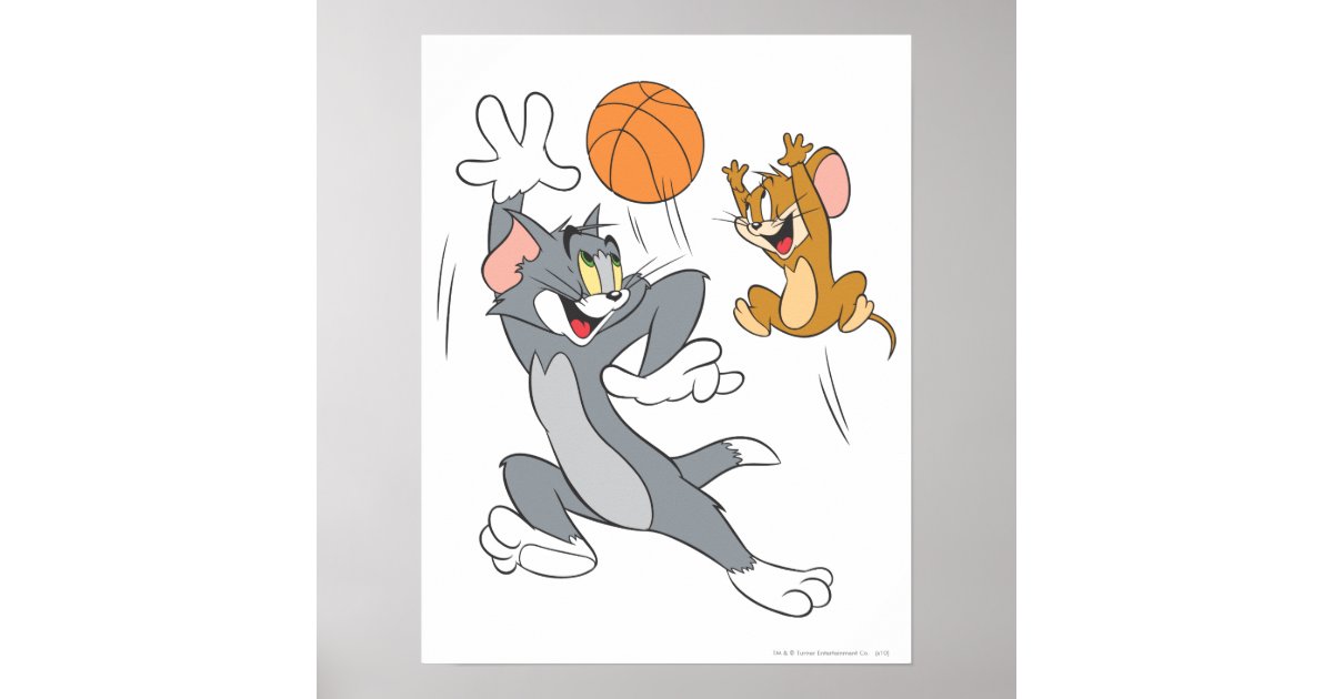 Tom And Jerry Basketball 1 Poster Zazzle Ca