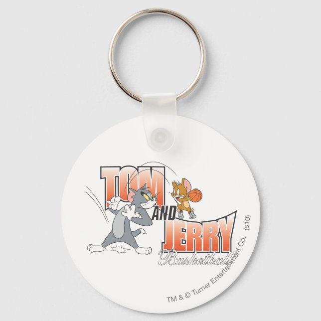 Tom and Jerry Basketball 3 Keychain (Front)