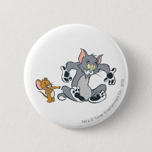 Tom and Jerry Black Paw Cat 2 Inch Round Button