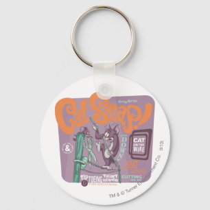 Tom and Jerry Cat Snap Keychain