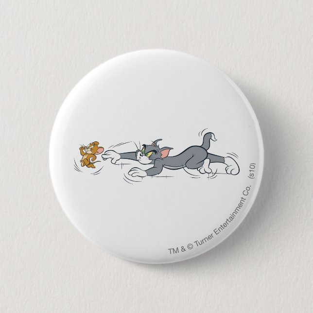 Tom and Jerry Chase 2 Inch Round Button (Front)