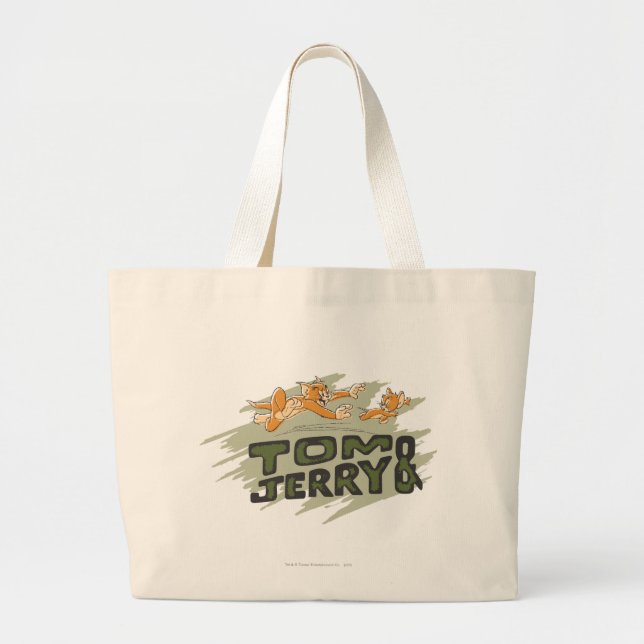 Tom and Jerry Chase Logo Large Tote Bag (Front)