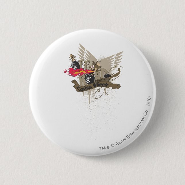 Tom and Jerry Custome Wheels 2 Inch Round Button (Front)
