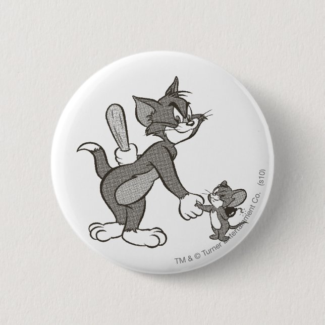 Tom And Jerry Deceitful Handshake 2 Inch Round Button (Front)