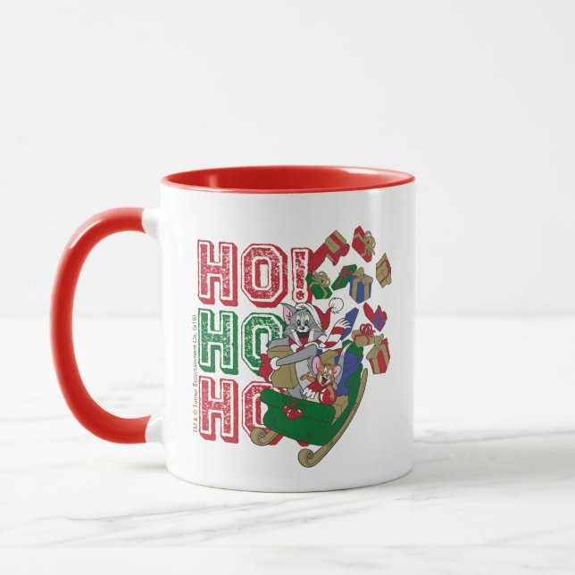 Tom and Jerry Delivering Gifts In A Sleigh Mug (Left)