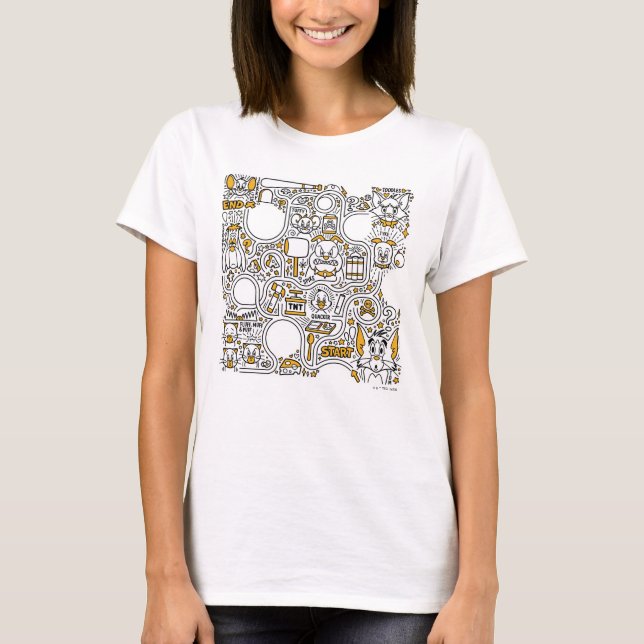 Tom and Jerry Doodle Art T-Shirt (Front)