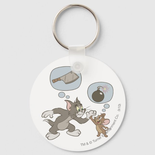Tom and Jerry Evil Thoughts Keychain (Front)