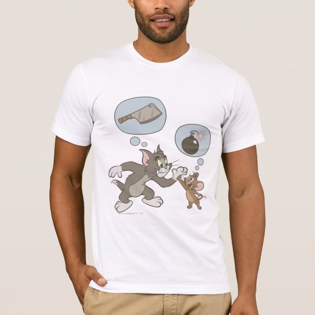 Tom and Jerry Evil Thoughts T-Shirt (Front)