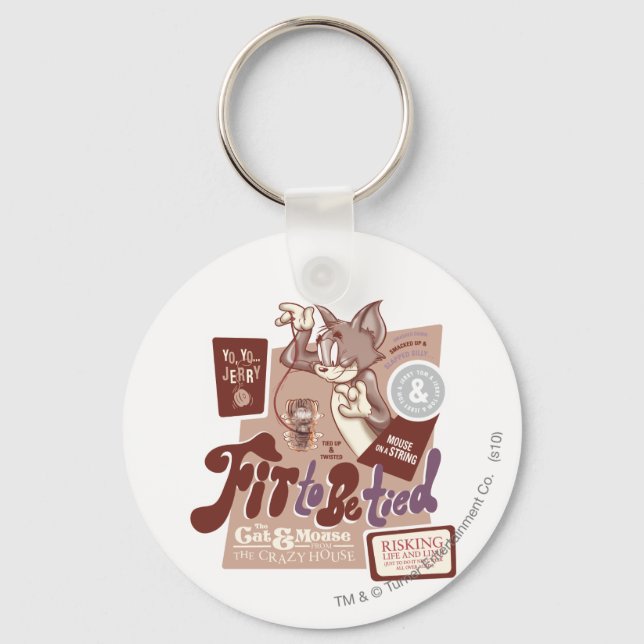 Tom and Jerry Fit To Be Tied Keychain (Front)