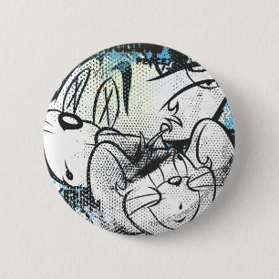 Tom and Jerry Grimey 2 Inch Round Button