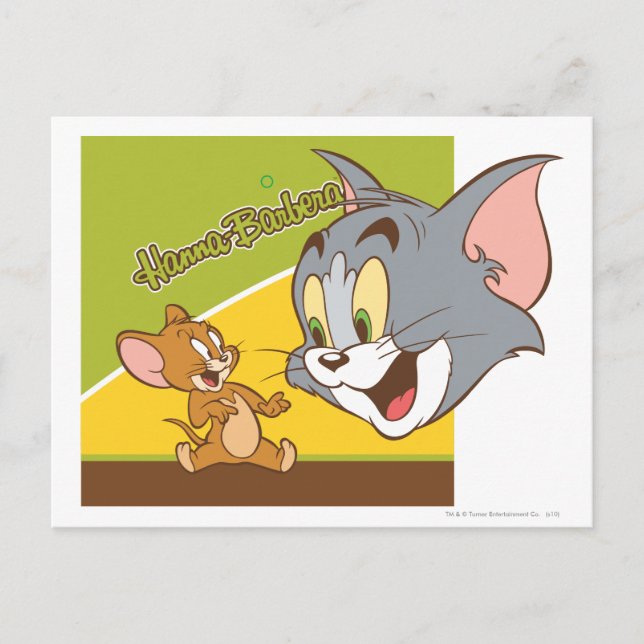 Tom and Jerry Hanna Barbera Logo Postcard (Front)