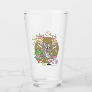 Tom and Jerry Holiday Cheer Glass