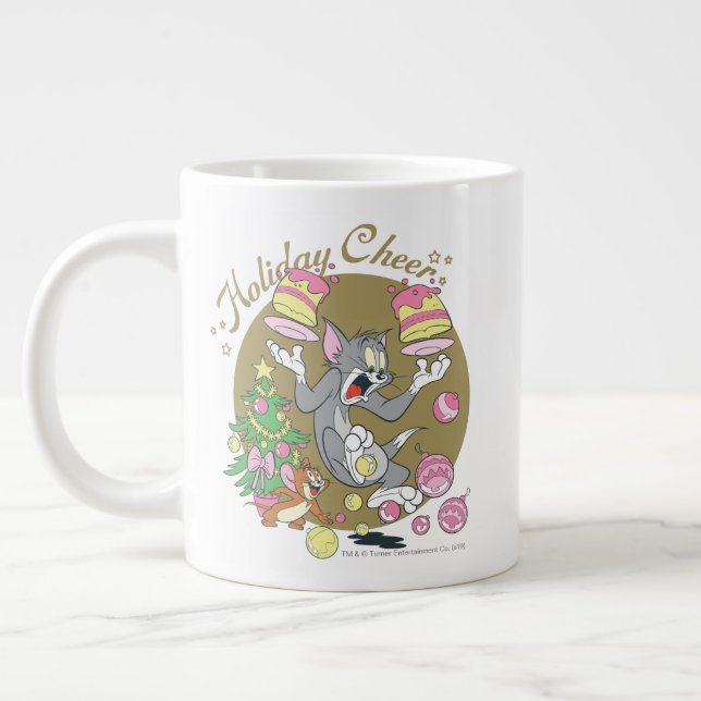 Tom and Jerry Holiday Cheer Large Coffee Mug (Left)