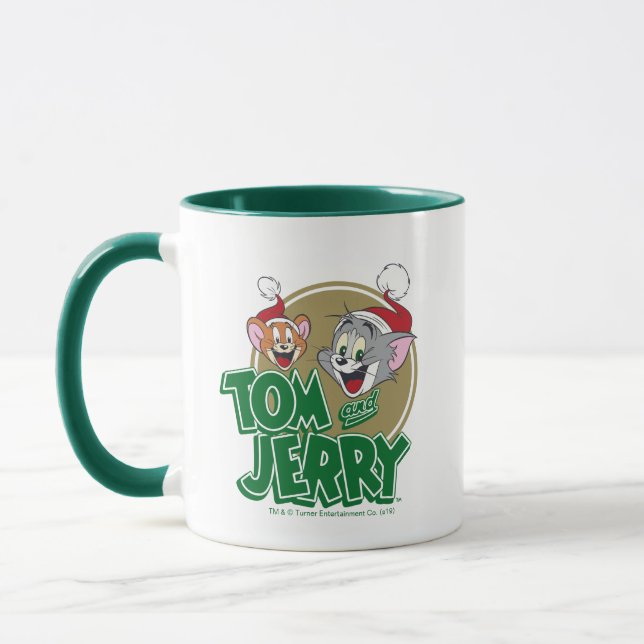 Tom and Jerry Holiday Logo Mug (Left)