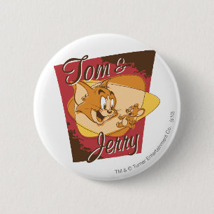 Tom and Jerry Logo 2 2 Inch Round Button