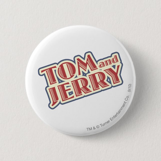 Tom and Jerry Logo 2 Inch Round Button (Front)