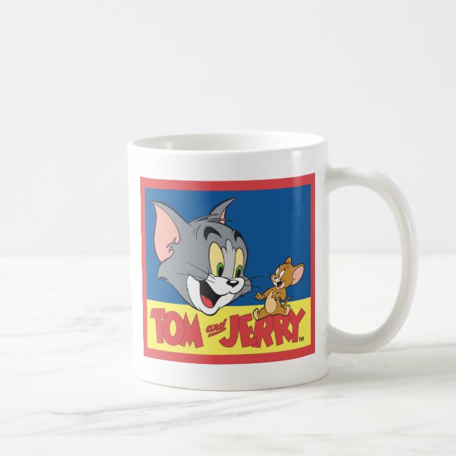 Tom And Jerry Logo Flat Coffee Mug (Right)
