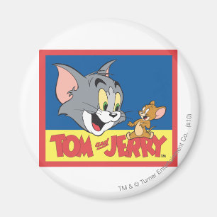 Tom And Jerry Logo Flat Magnet