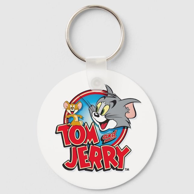 Tom and Jerry Logo Keychain (Front)