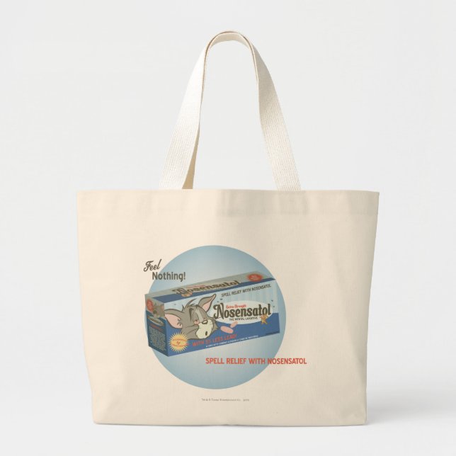 Tom and Jerry Nosensatol 2 Large Tote Bag (Front)