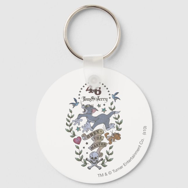 Tom and Jerry Obey The Master 2 Keychain (Front)