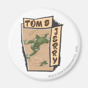 Tom and Jerry On A Tan Couch Magnet